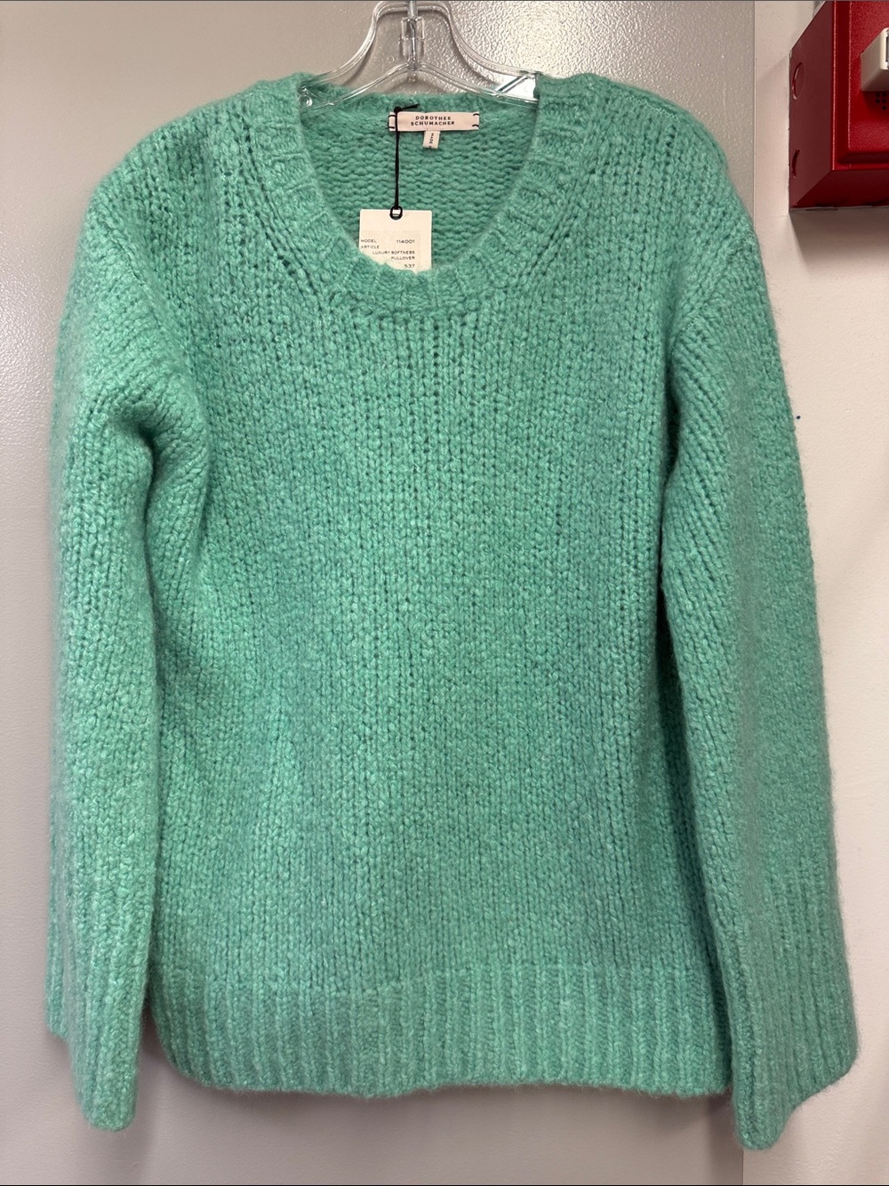 Cozy Mint Crewneck Sweater - Women